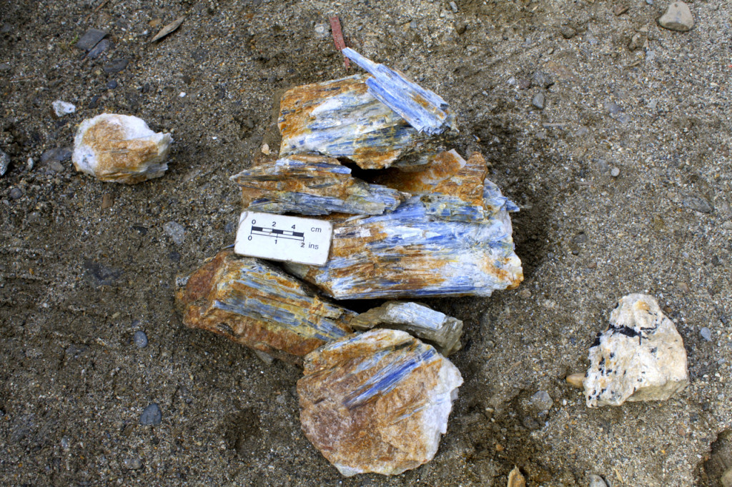 All geology is big in Tibet, such as these megacrystic quartz-kyanite veins from the Danba region of eastern Tibet.