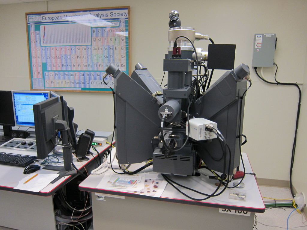 Figure 16. The electron microprobe is used for making X-ray maps and quantitative chemical analyses.