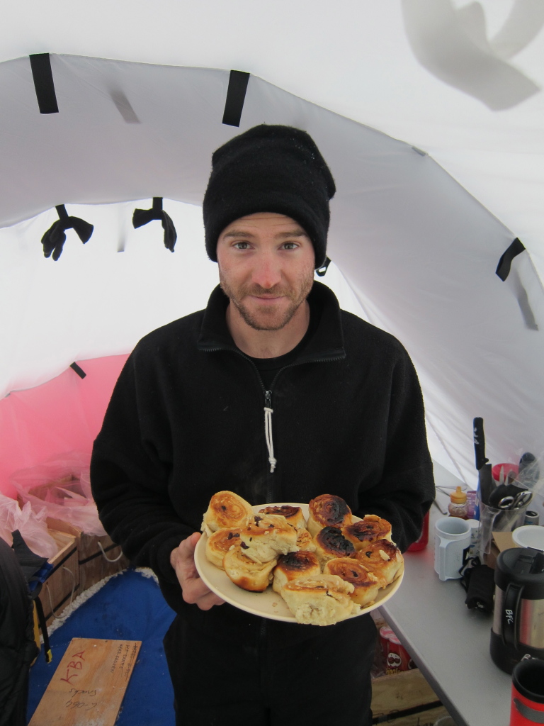 Figure 8. Cinnamon roles baked in a dutch oven on a coleman stove!