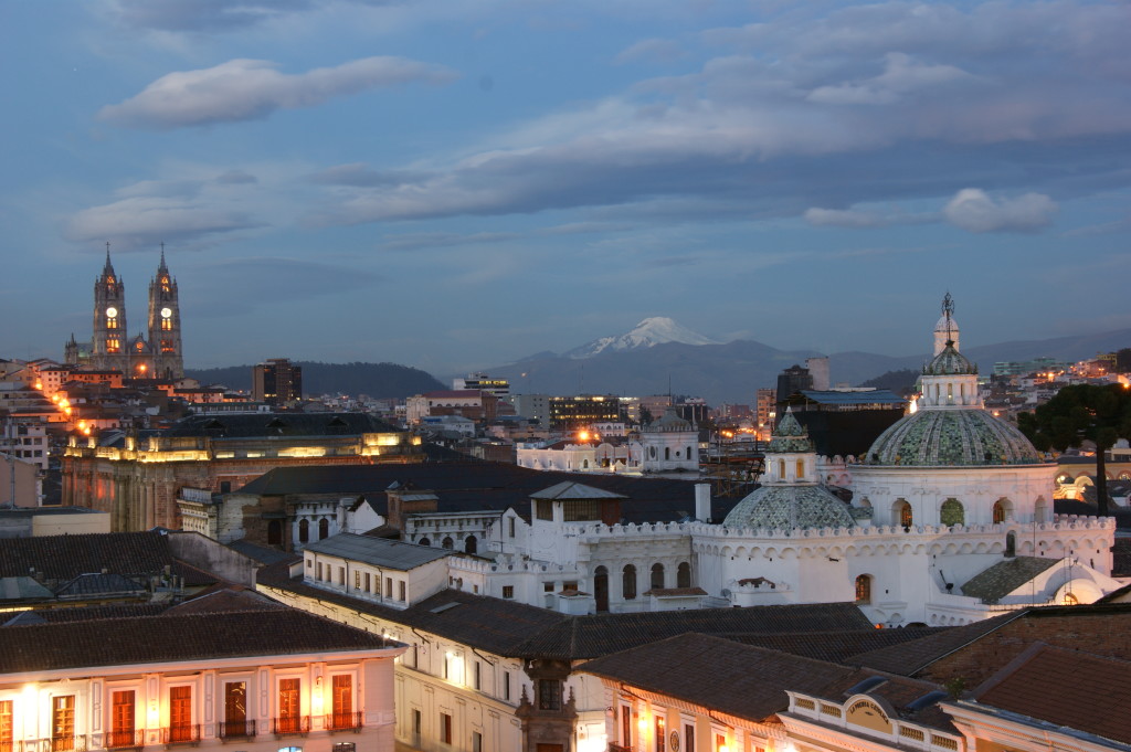 Pichincha volcano seen from central Quito