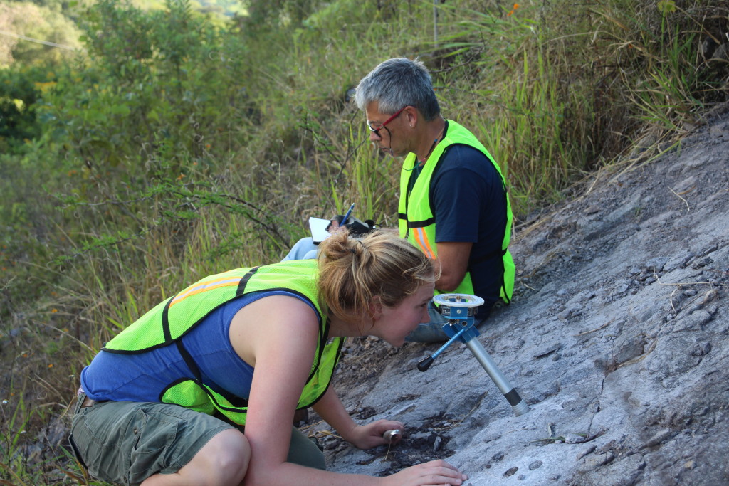 and orienting of the drilled cores