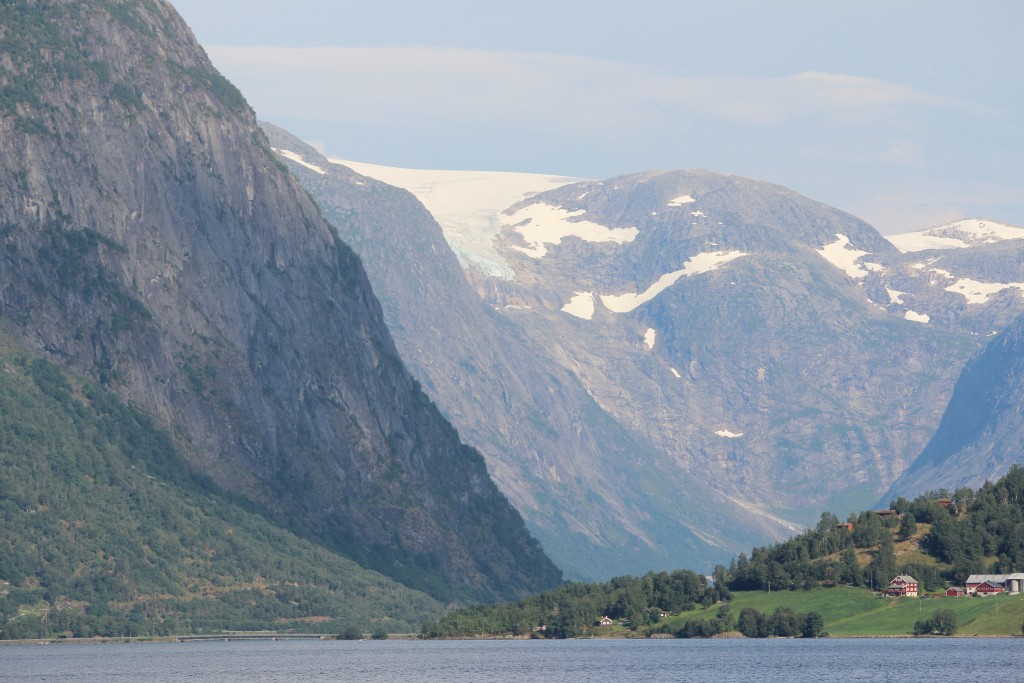 Glacier and glacial landscape.