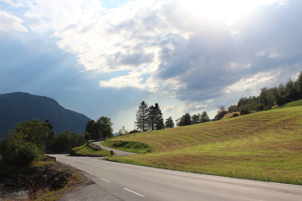 Norwegian countryside driving