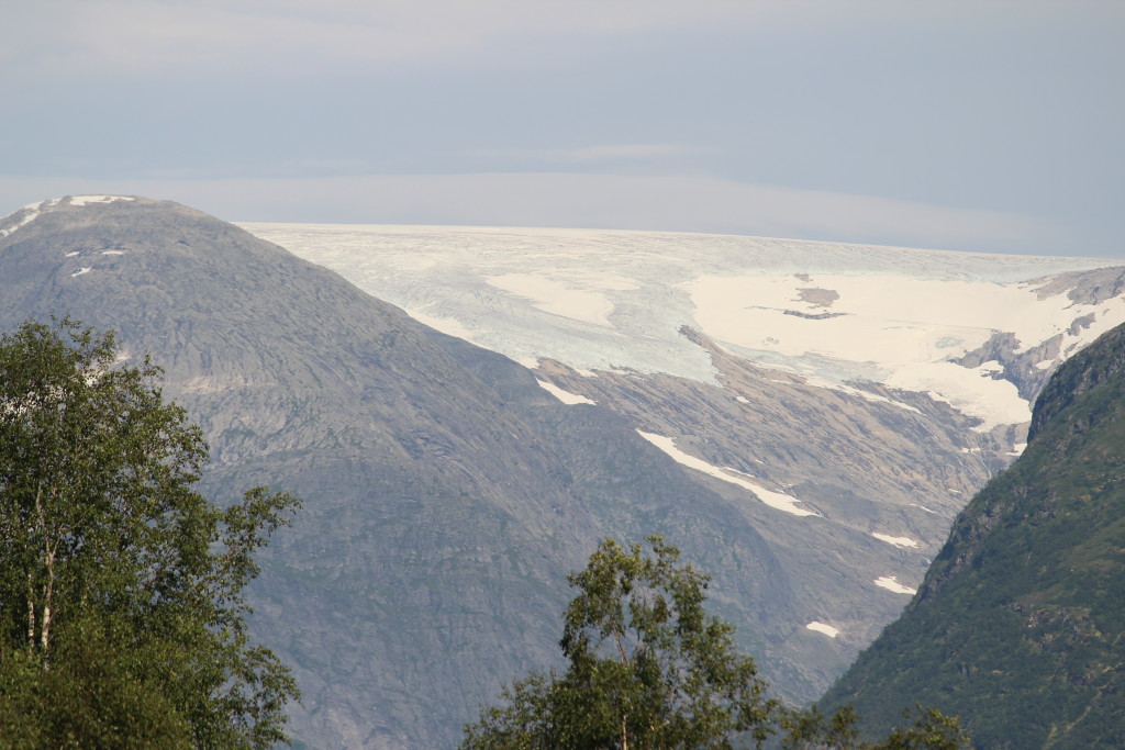 Distant view of Jostedalsbreen: continental Europe's largest glacier.