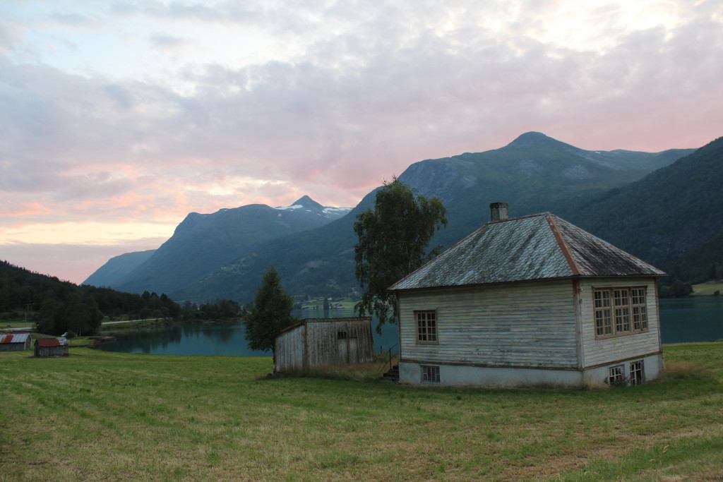 Old farmhouse in fjord region of norway