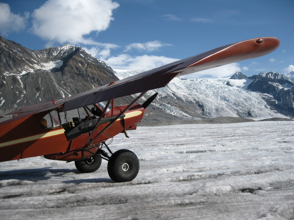 Supercup after landing on the West Fork Susitna Glacier and dropping me and gear off before heading out to pickup the rest of the research crew. 