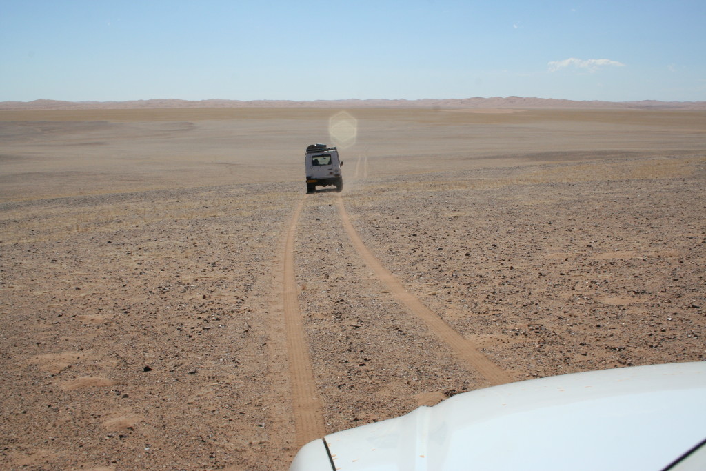 Photo 5: Follow the orange gravel road (and Hartmut). 