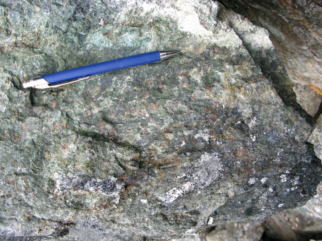 Garnet-bearing blueschist of the high-pressure unit in Oscar II Land