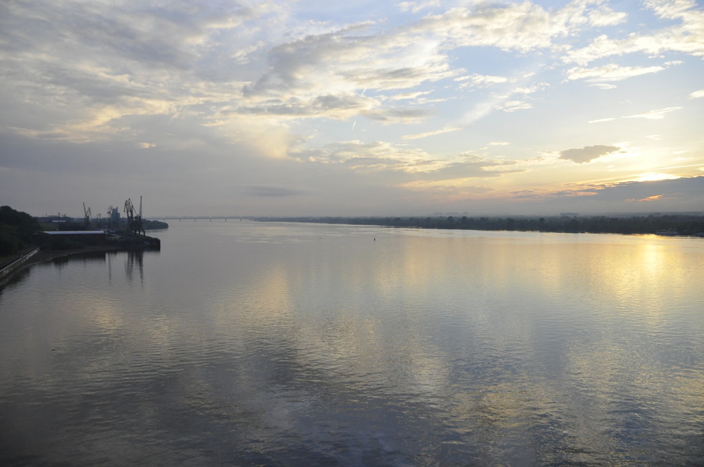 White night on the mighty river Kama.