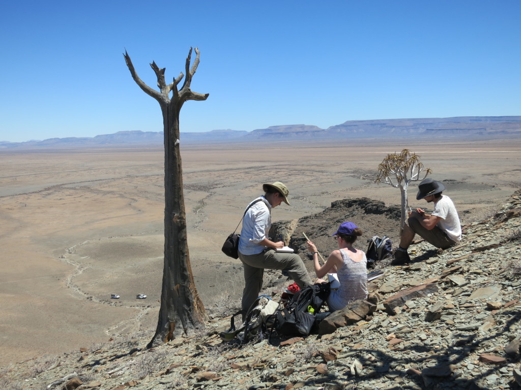 Sampling at Swartpunt. Picture by Rachel Wood. 