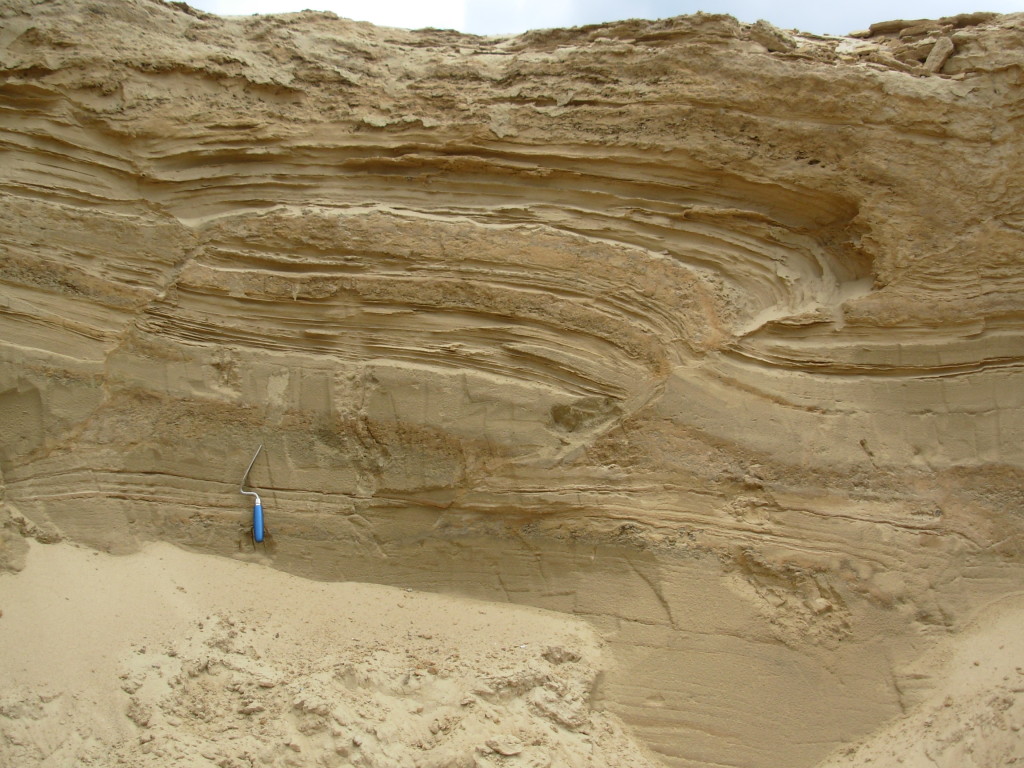 Fig. 1: Faults developed in unconsolidated deposits in northern Germany.