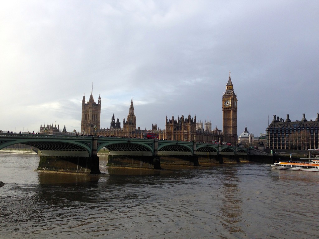 An iconic view across the River Thames.