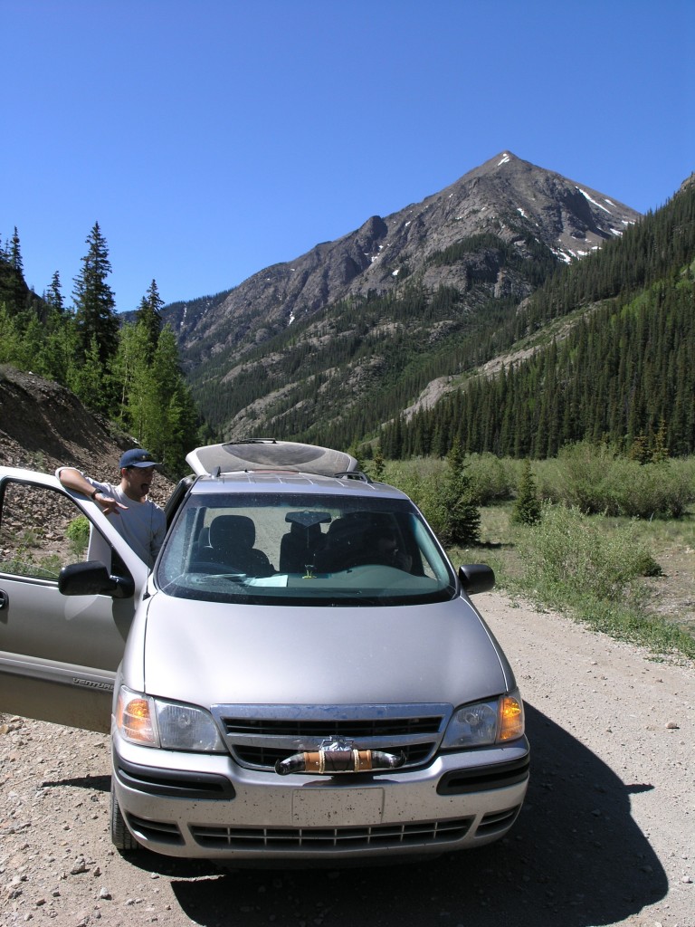 Sue the mini van off road again with driver Jonathan Hanson.