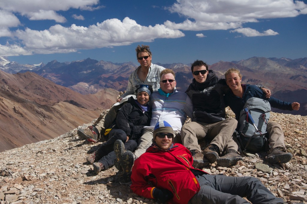 Most of the group at the top of the Cordón del Espinacito.