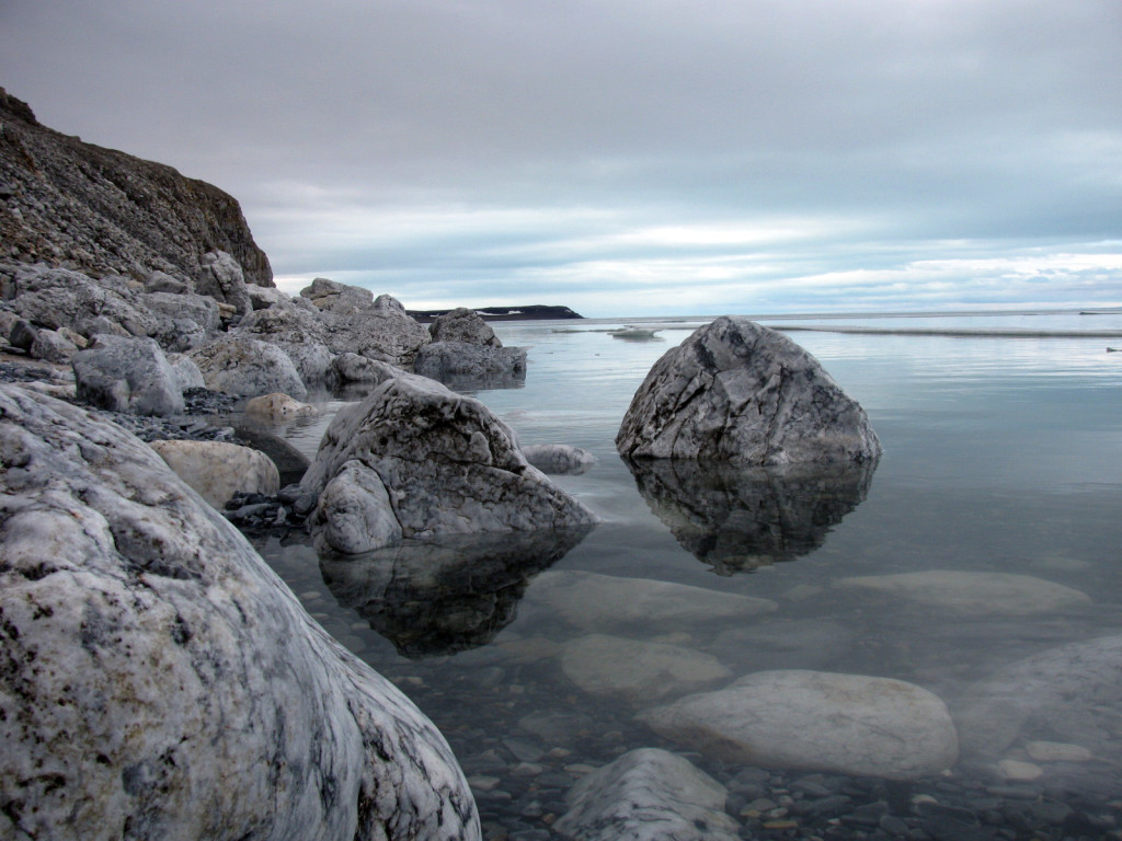 Tranquil waters of the Minto Inlet on a calm day.