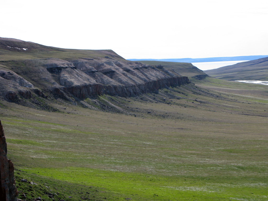 Franklin sill intruding a section of evaporites.