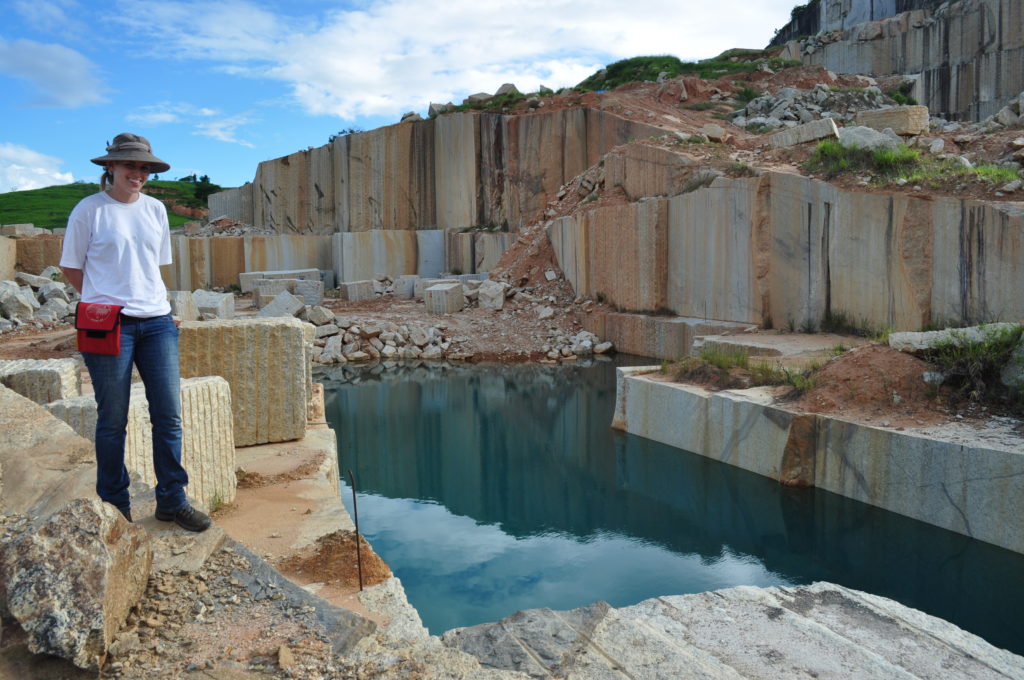 Figure 5 – Another abandoned granite mining site showing roughly a cross section of the top part of a batholith.