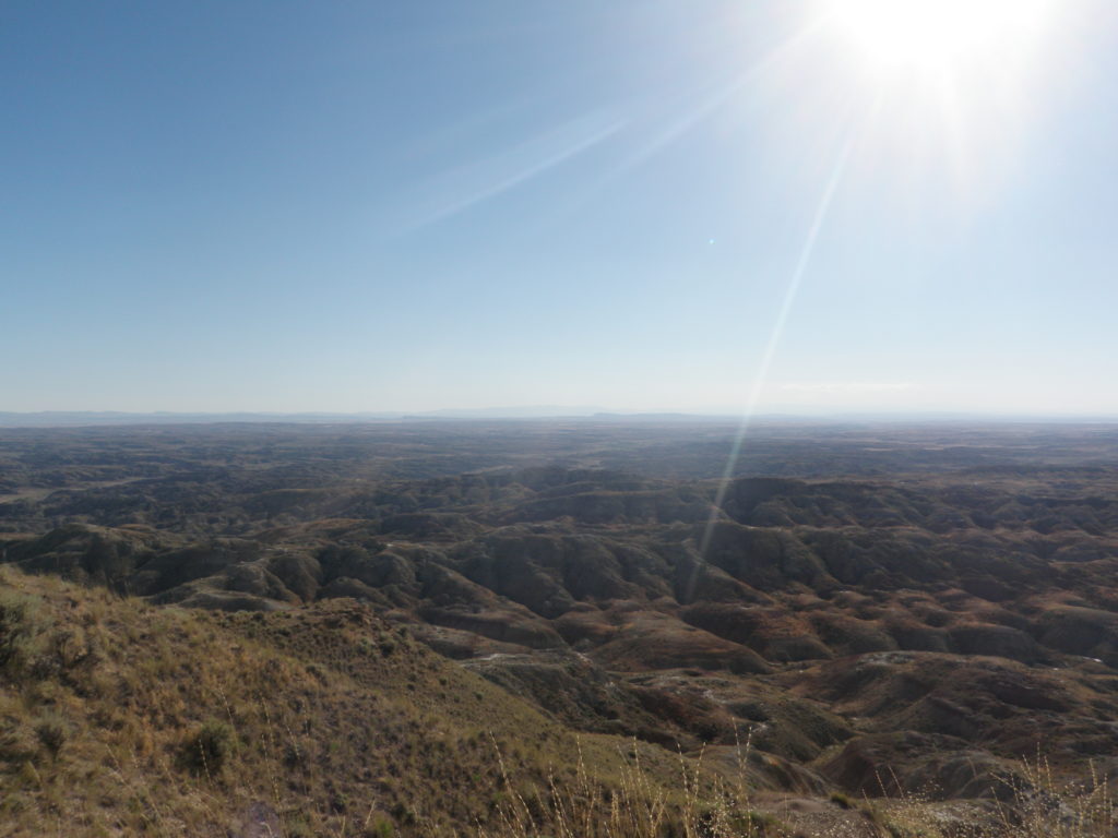 Beautiful sunny day for fieldwork in the badlands of the Bighorn Basin.