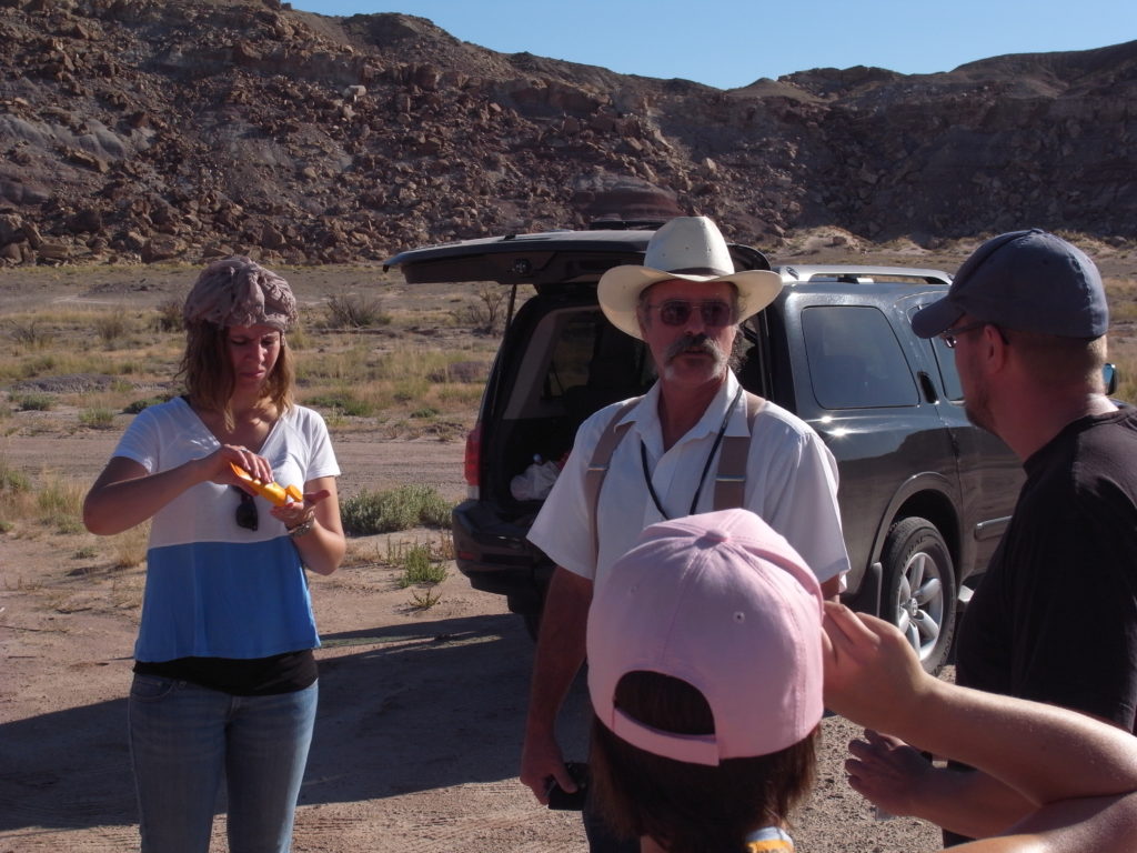 Our Guide/Ranger/Cowboy in Black Dragon Canyon together with Sanna Alwmark, Johan Lindgren and Victoria Beckman.