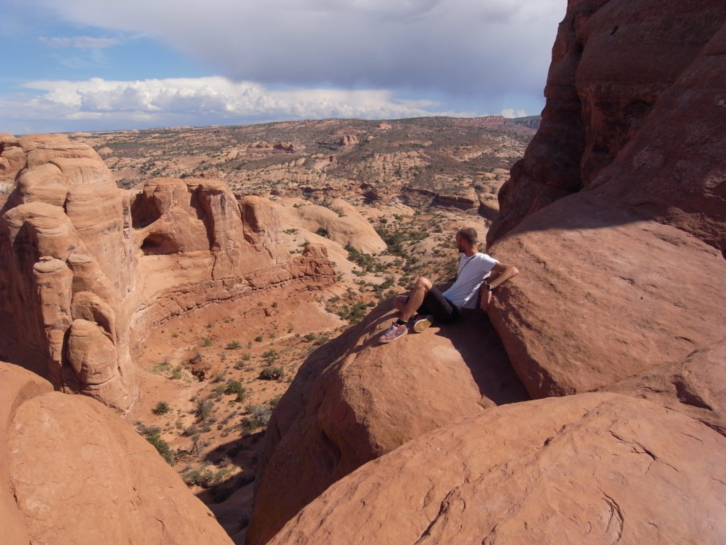 Me enjoying the view at Arches National Park.