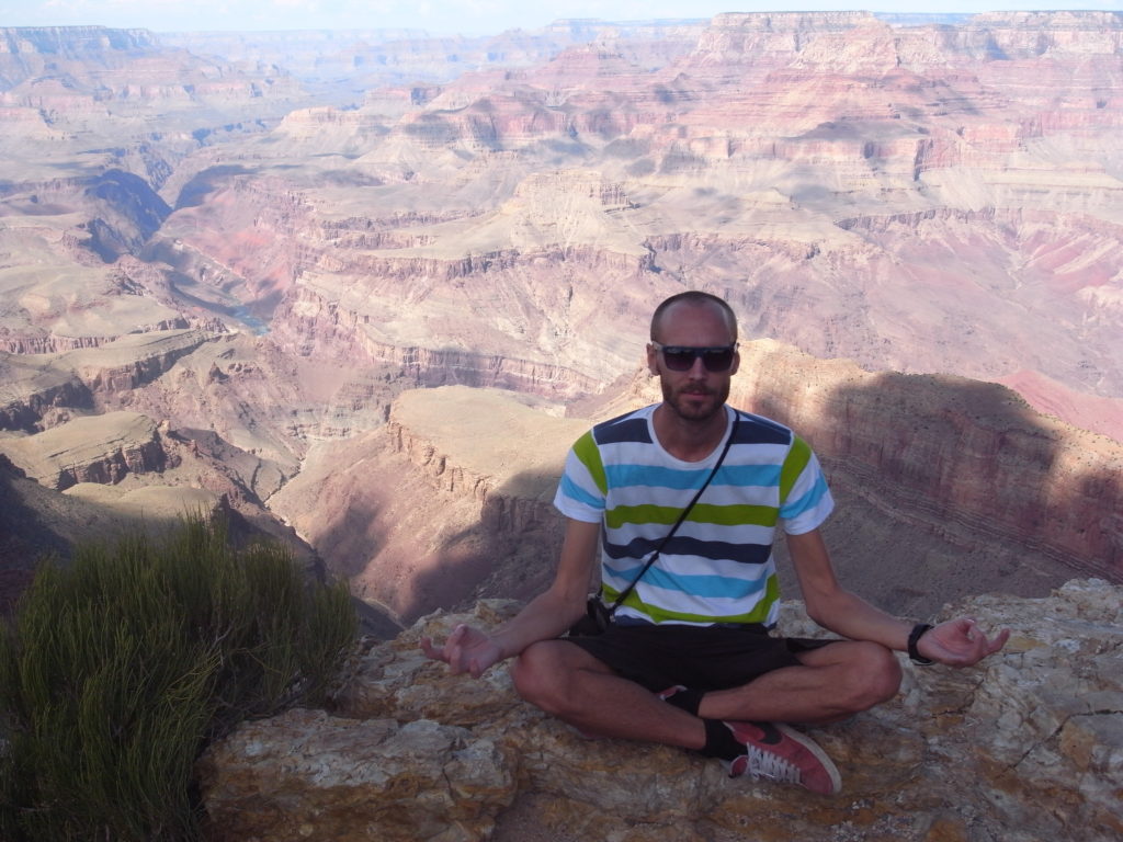 Finding inner peace at the Grand Canyon.