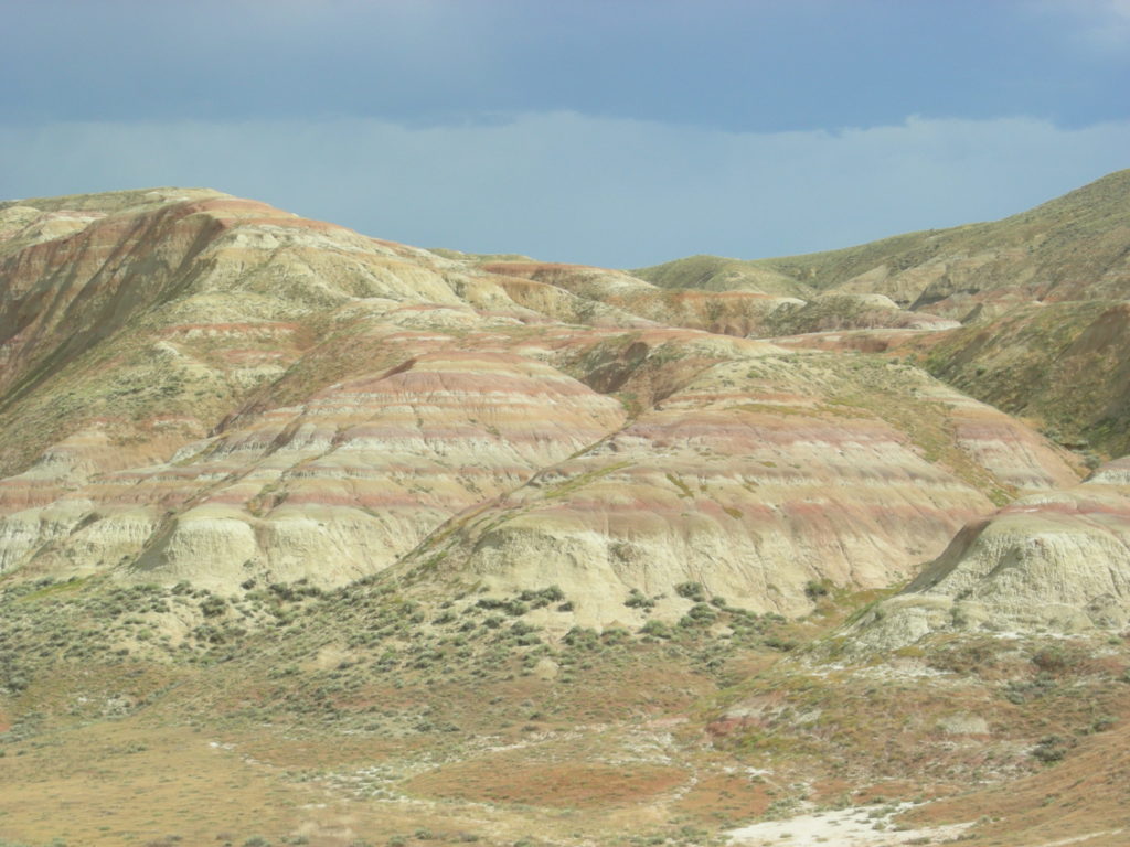 Red, purple, and orange PETM soil horizons.