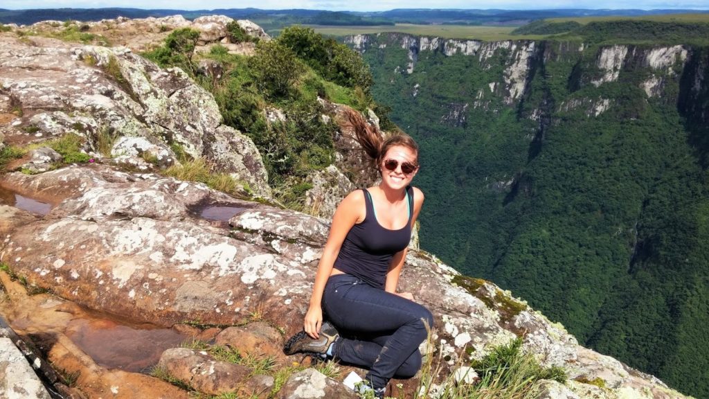 Me sitting on the edge of Fortaleza Canyon