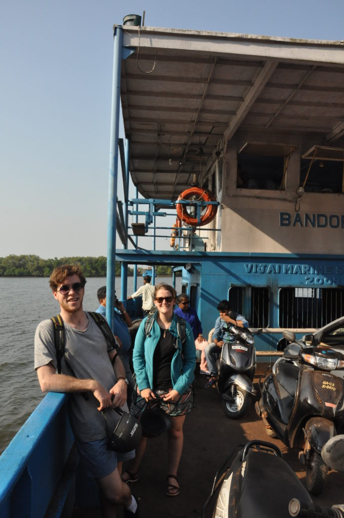 Bill and I on one of the many ferry crossings. We never got charged for the ferries which seemed really strange to us. Photo: Alan Collins