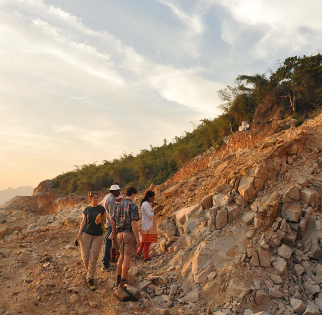 Road work sites were great places to get freshly exposed rocks and to see great sunsets. Photo: Alan Collins