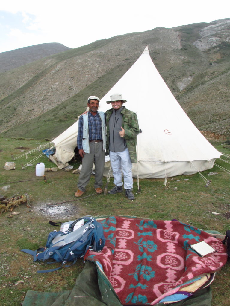 My field assistant Barbaros (right) with Akkaş at the shepherd’s camp.