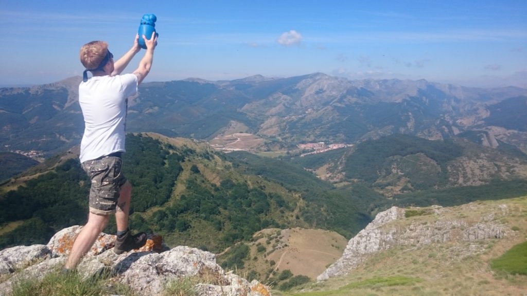 Figure 14 – Lion-kinging a plastic blue hippo across the Cantabrian mountians – check.