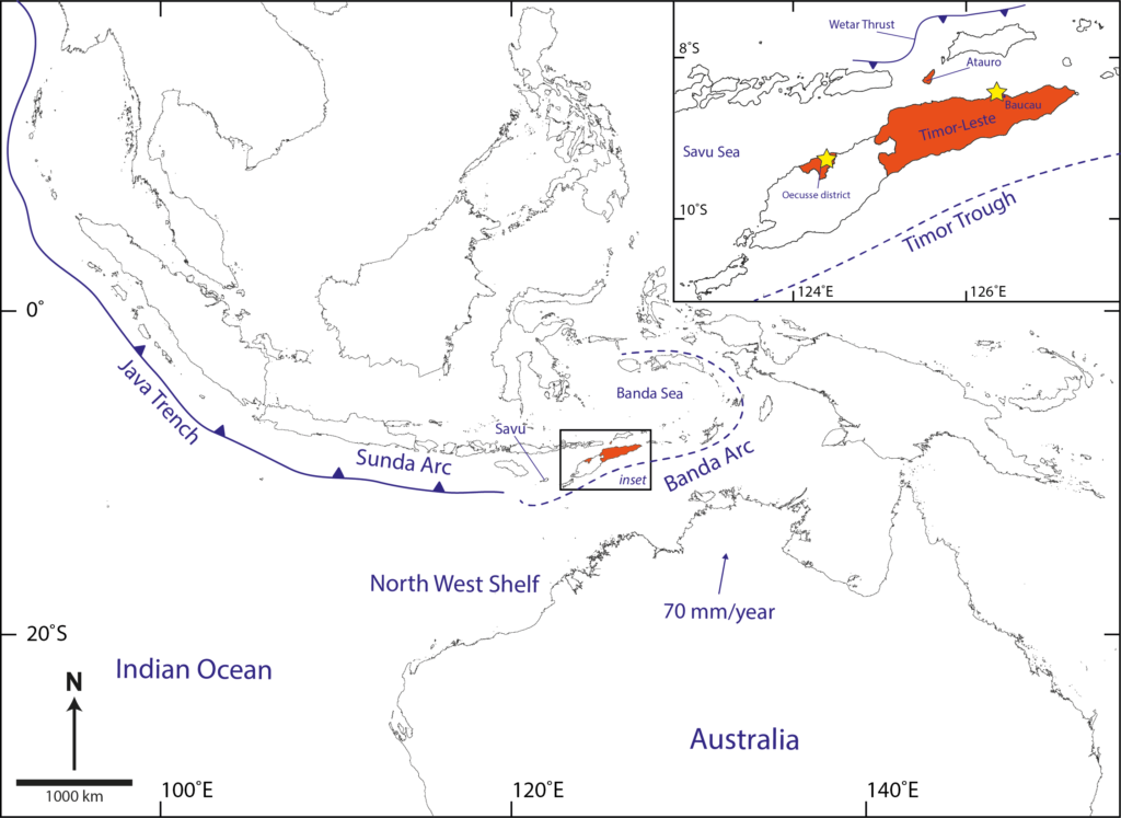 Tectonic setting of Timor-Leste