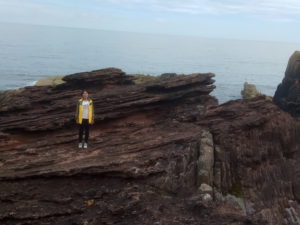 Visiting Siccar Point in Scotland with Chang Xu
